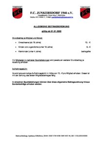 Beitragsordnung ab Jan20