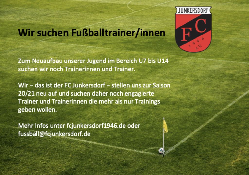 +++ Fußballtrainer-innen gesucht! +++