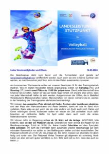 Beachvolleyball Newsletter März 2024